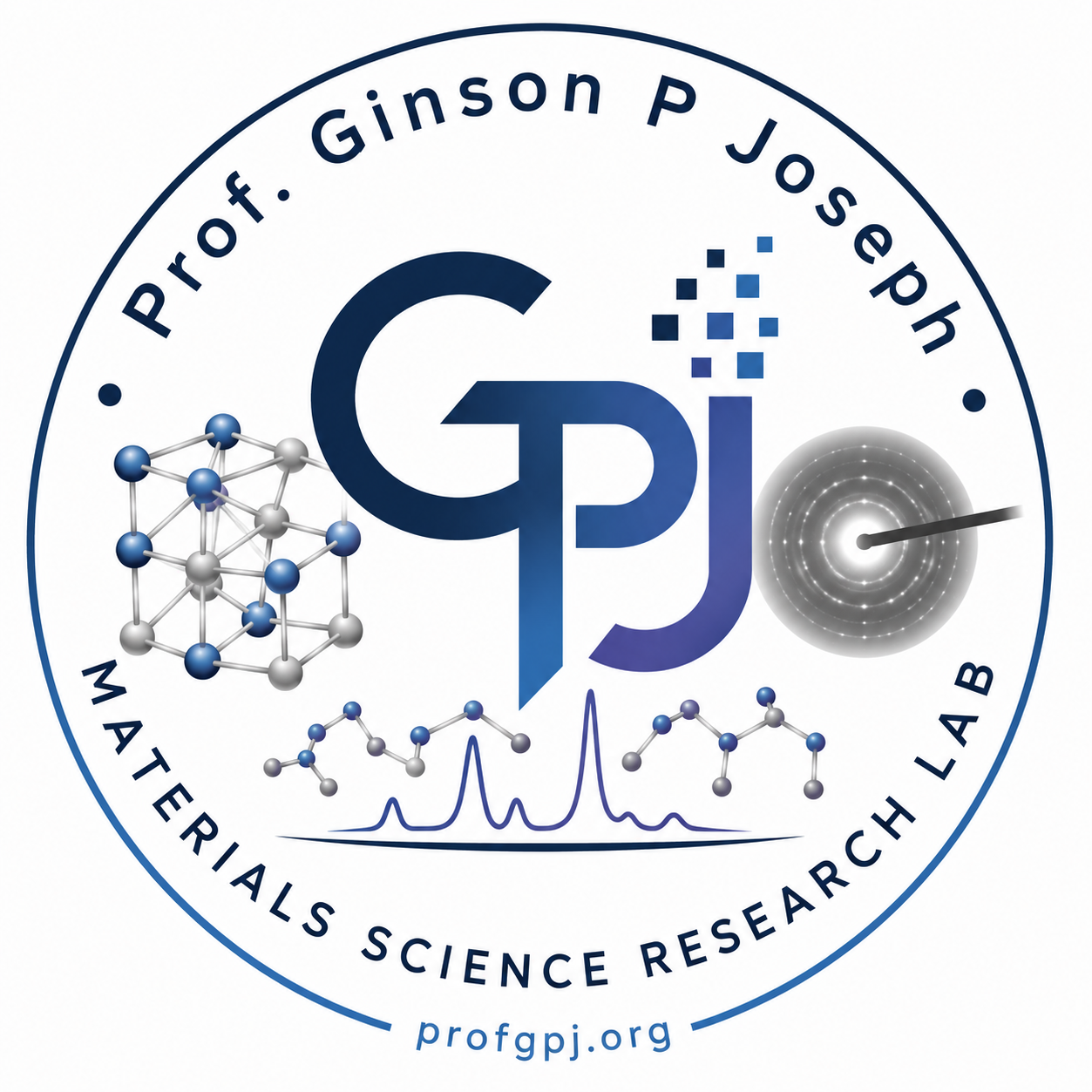 Prof.Ginson P Joseph (GPJ) Material Science Research Lab Logo